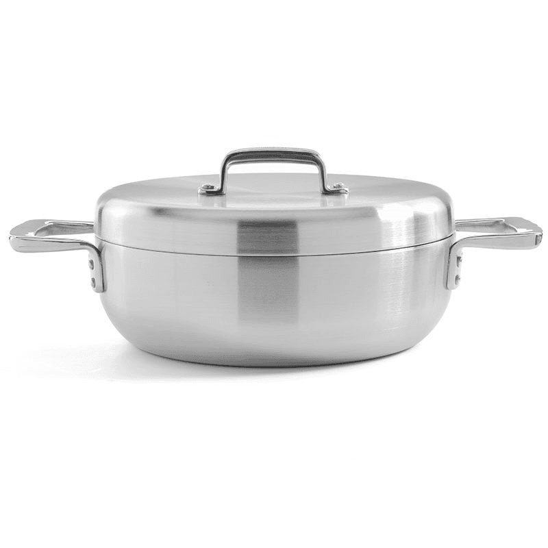 Urban Triply Chefs Pan with Lid, Stainless Steel