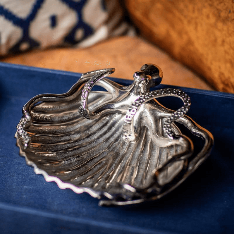 Octopus Shell Dish, Silver