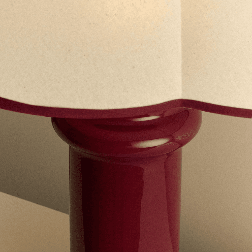 Heath Table Lamp, Port Red