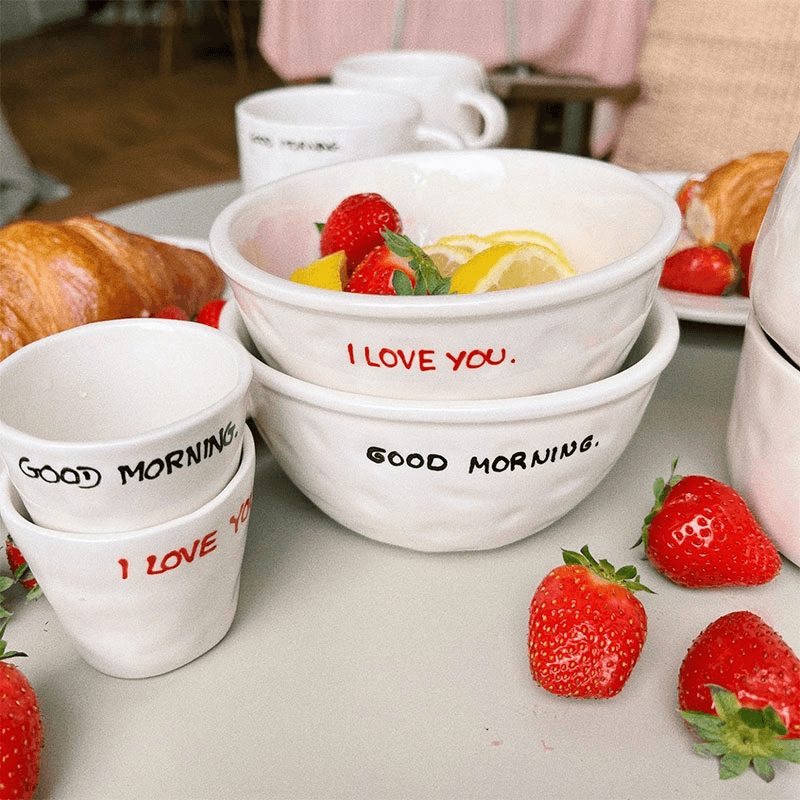 I Love You Bowl, Red