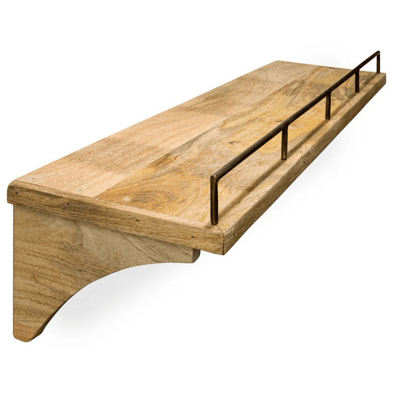 Meera Mango Wood & Iron Gallery Shelf