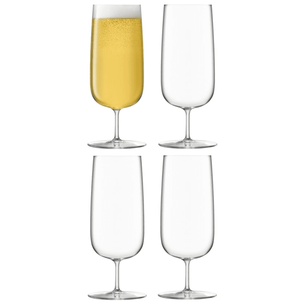Borough Set of 4 pilsner glasses, clear