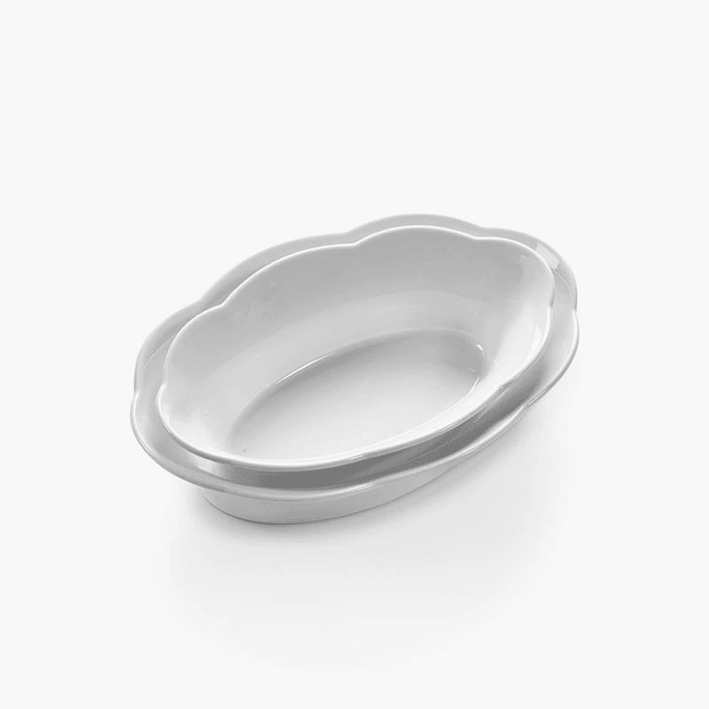 Silhouette by Sergio Herman Set of 2 Oval Serving Bowls, White