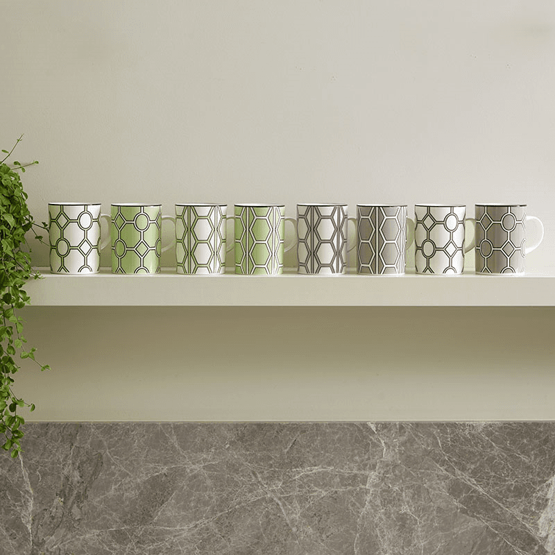 Hex & Hoop Set of 4 Mugs