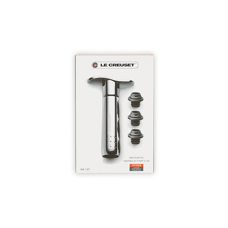Wine accessories Wine Pump + 3 Stoppers, Black Nickel