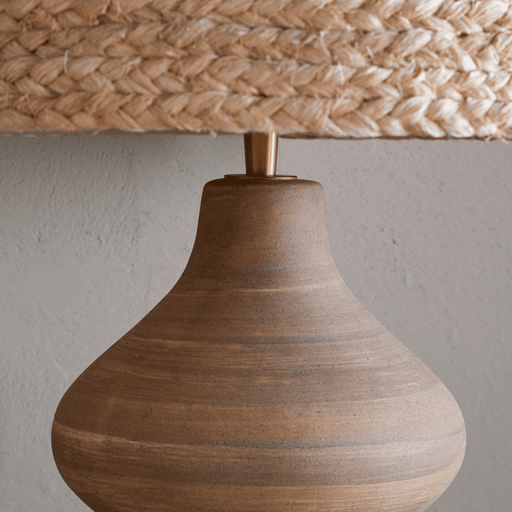 Dalat Ceramic Table Lamp, Natural