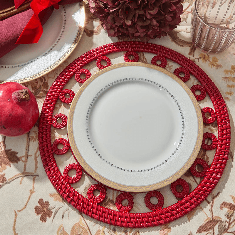 Columbus Set of 4 Placemats, Red
