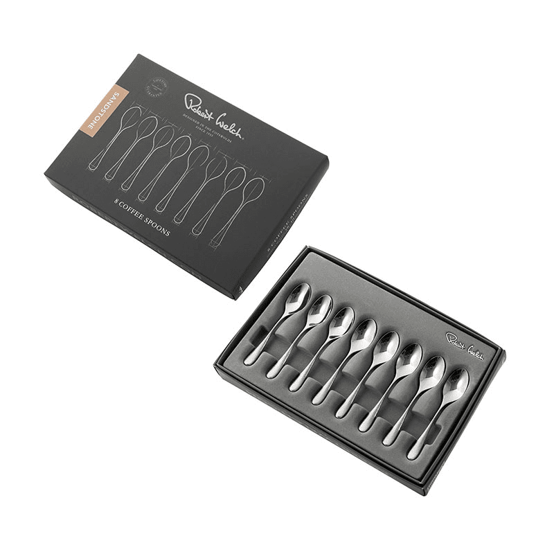 Sandstone 8 Piece Coffee Spoon Set, Stainless Steel