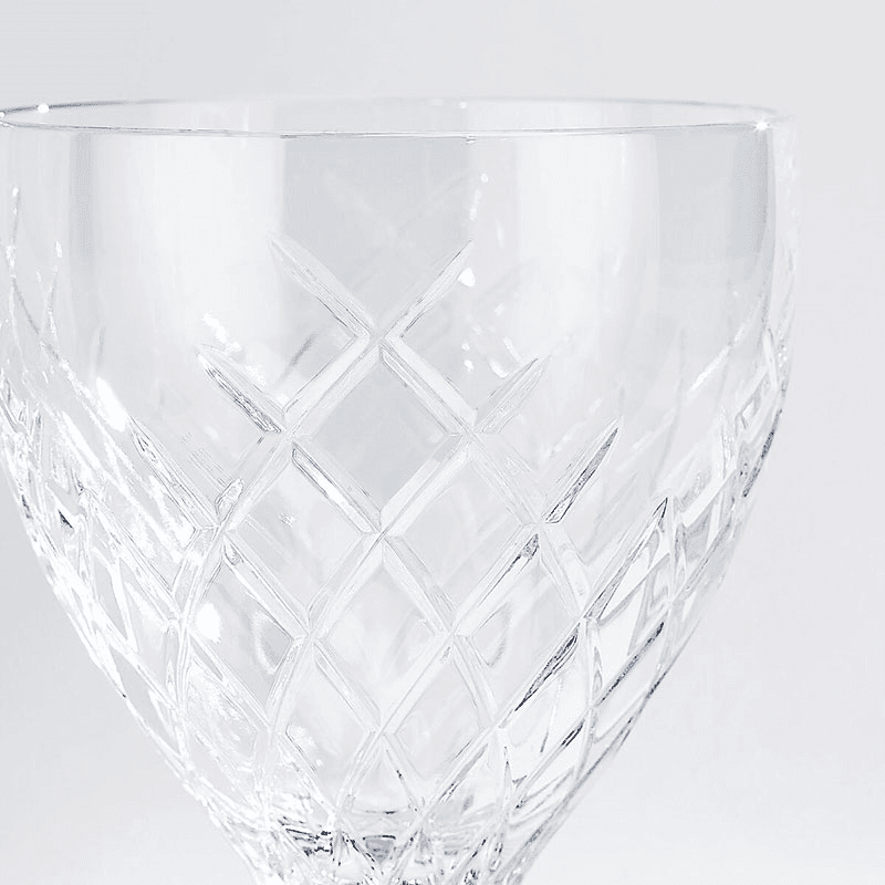 Barwell Set of 4 Cut Crystal Red Wine Glasses, Clear