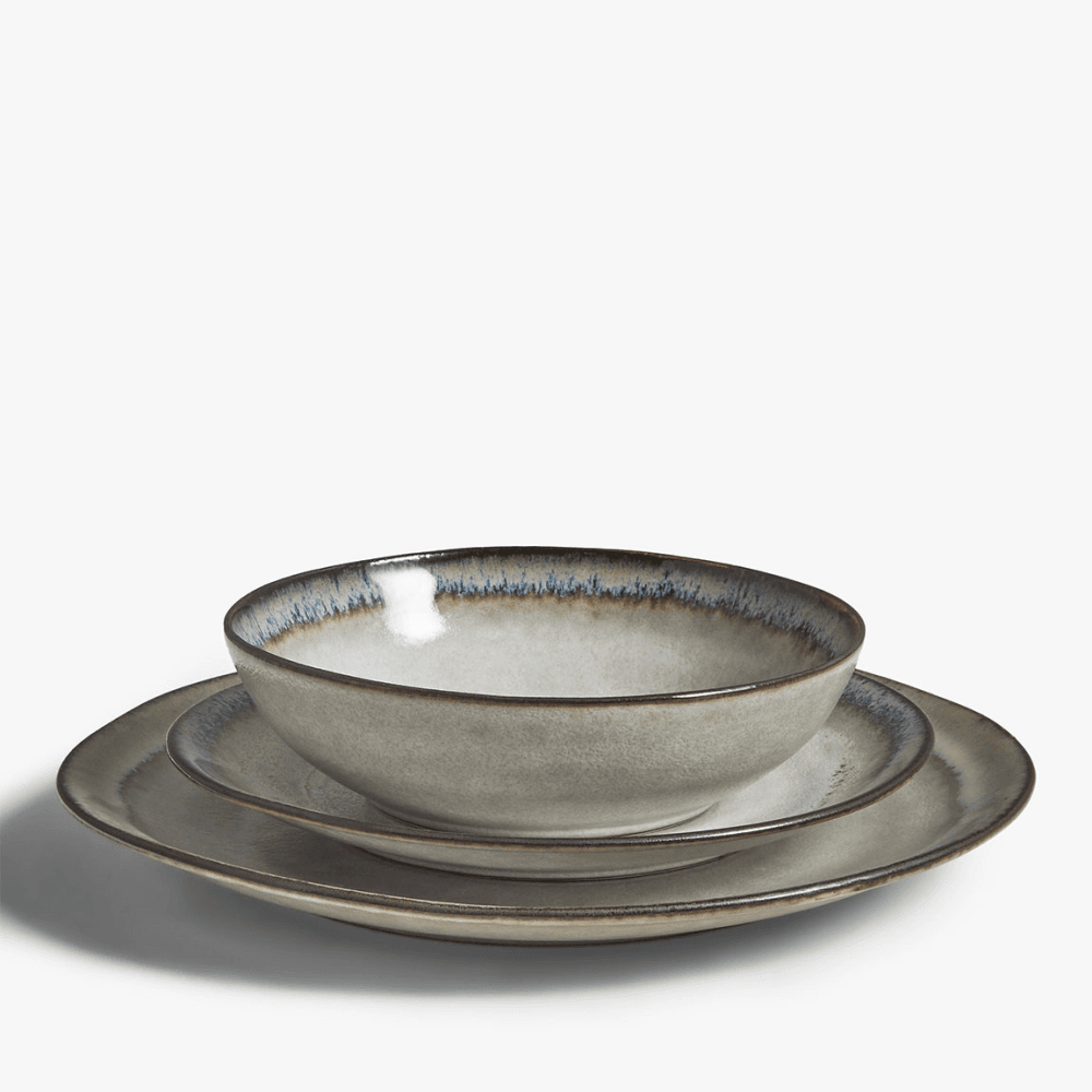 Swirl 12 Piece Dinner Set, Off White