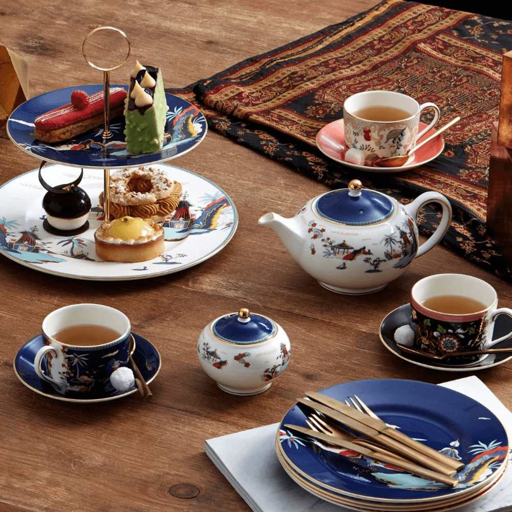 Wonderlust - Pagoda Teacup and saucer, Blue