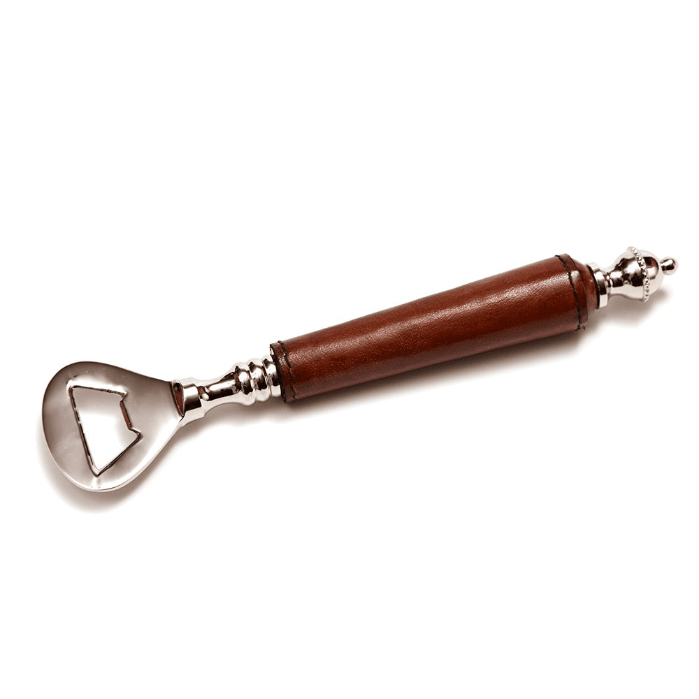 Bottle Opener, Tan Leather