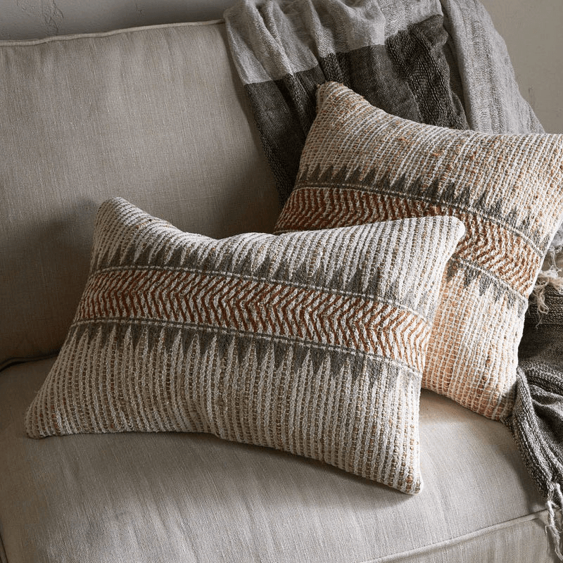 Zairya Jute & Cotton Cushion Cover