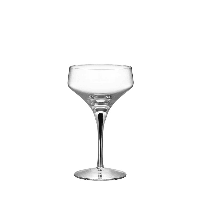Metropol Coupe Glass, Clear & Black