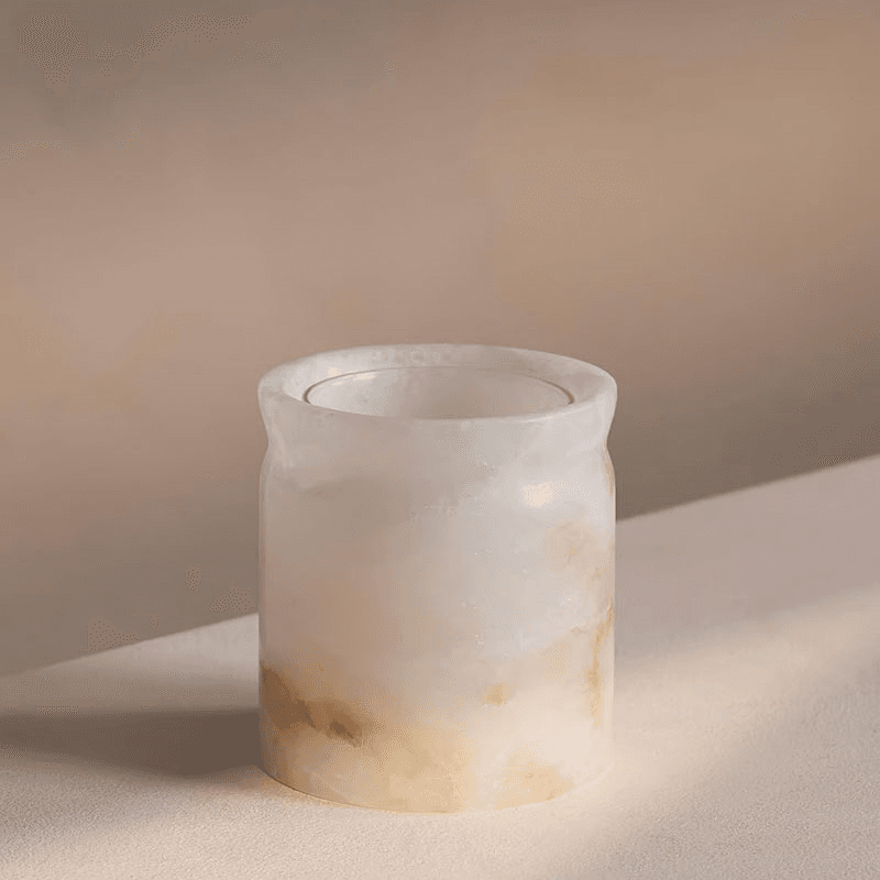 Bergamot & Mandarin Zest Marble Candle, Alabaster