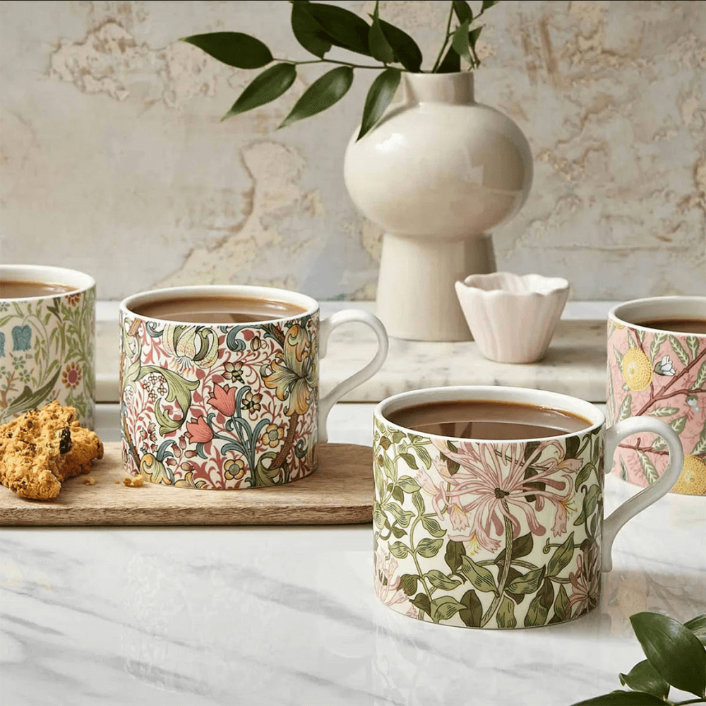 Morris & Co Set of 2 Mugs, Fruit and Honeysuckle
