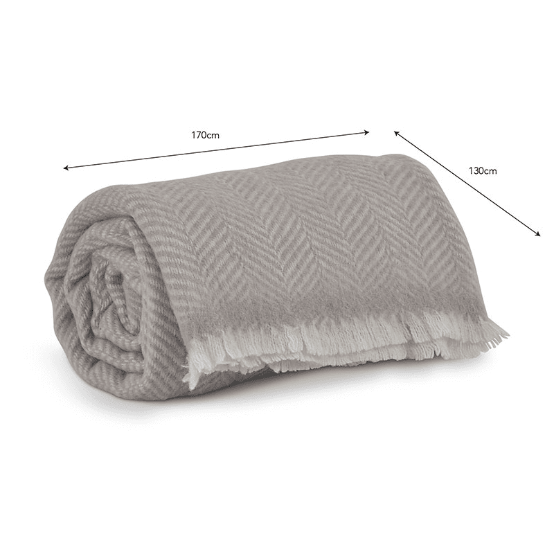 Leigh Herringbone Throw, Natural