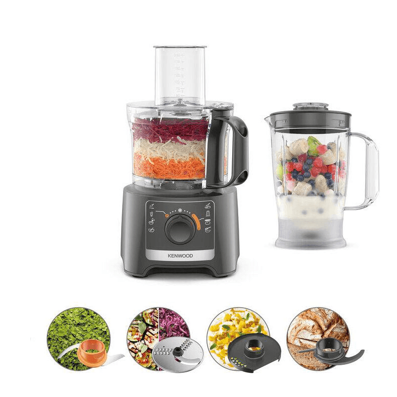 MultiPro 2-in-1 Food Processor & Blender, Grey