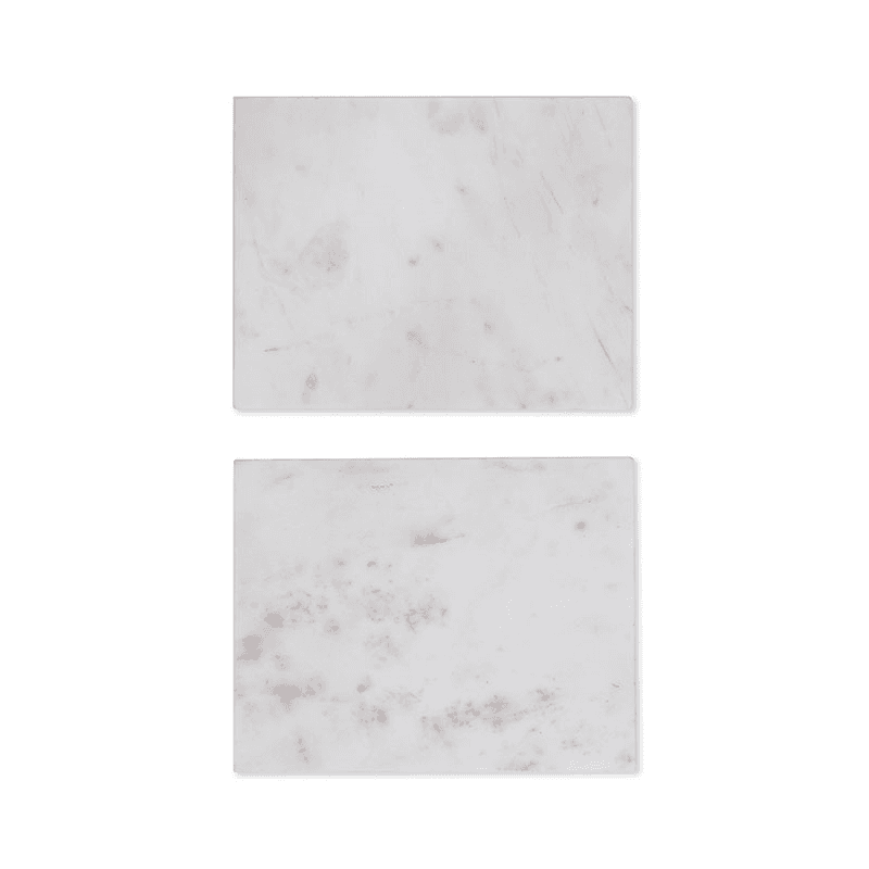 Marble Set of 2 Placemats, White