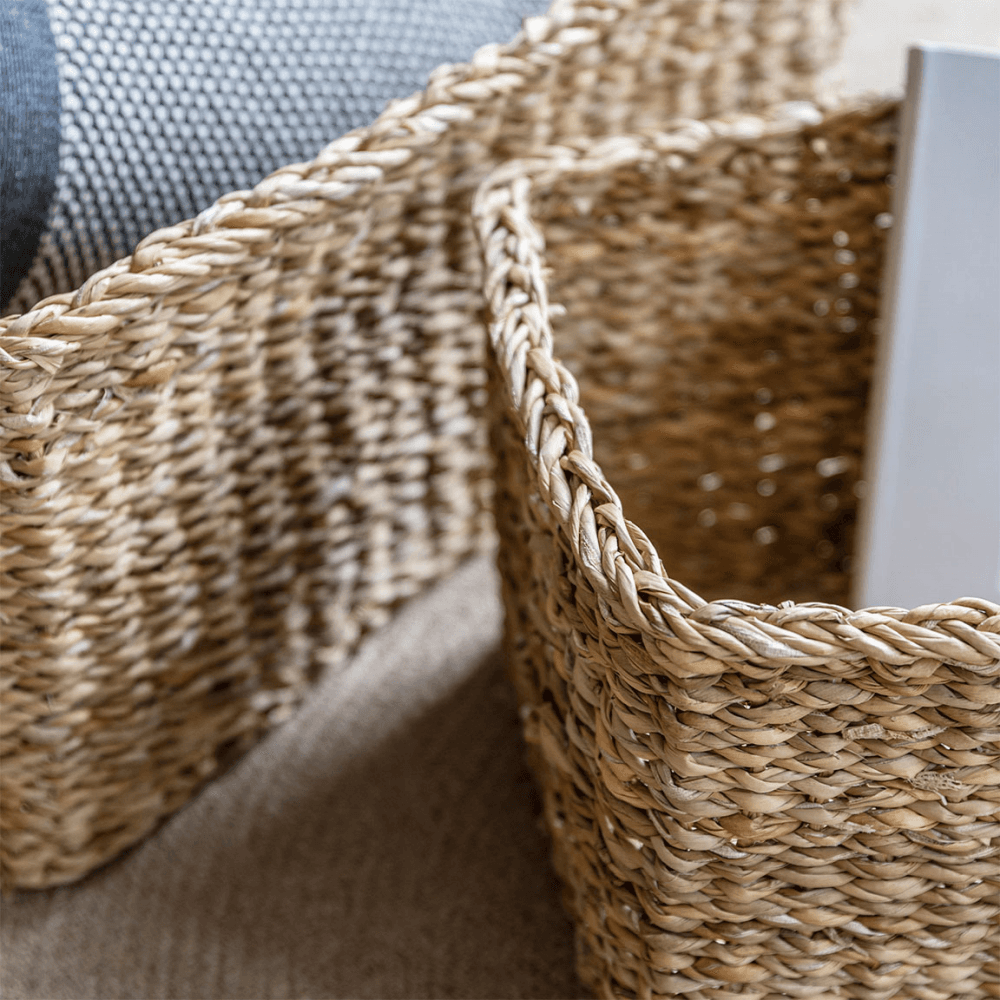 Brading Set of 2 Rectangular Baskets, Natural