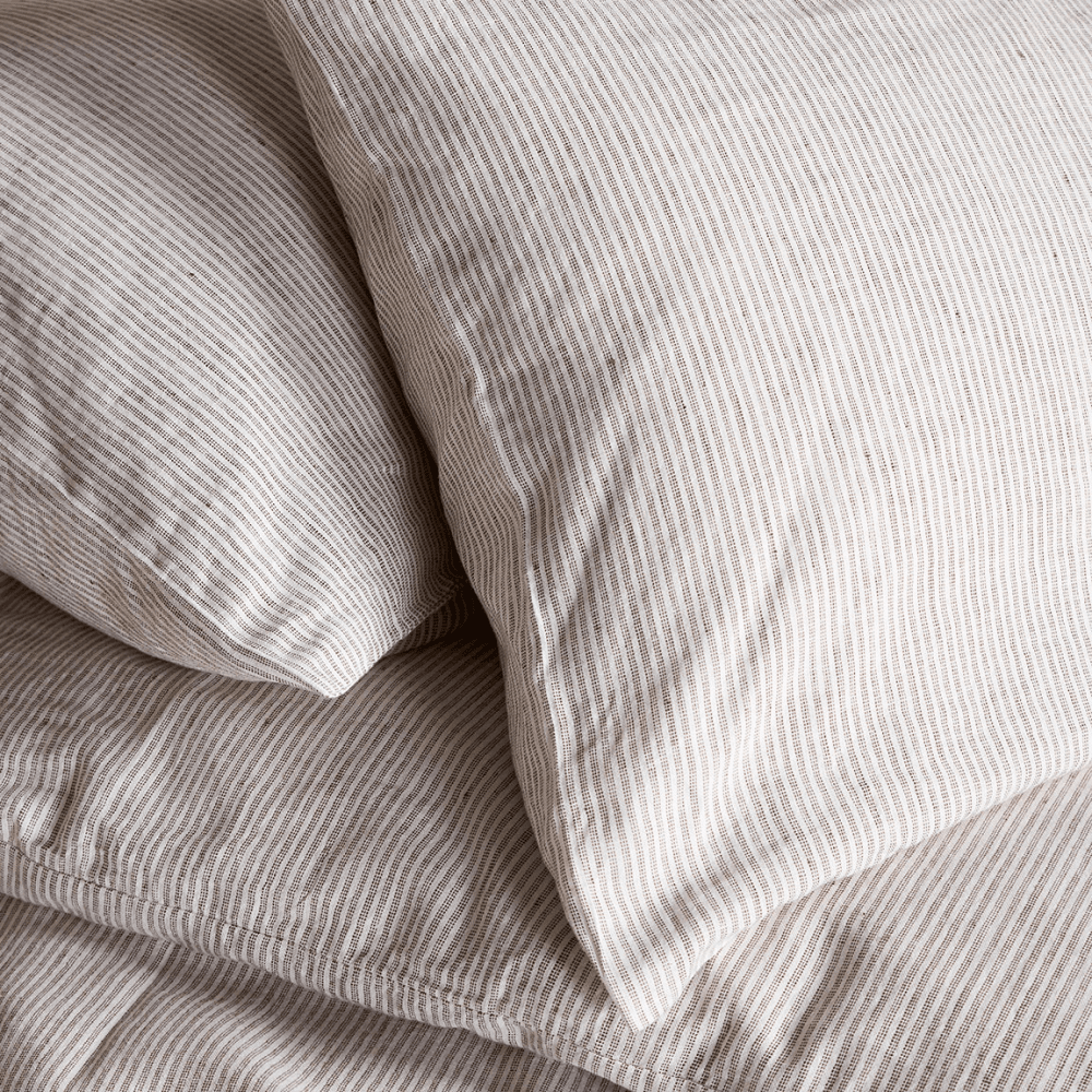 Borba Pair of Hemp & Cotton Pillowcases, Espresso