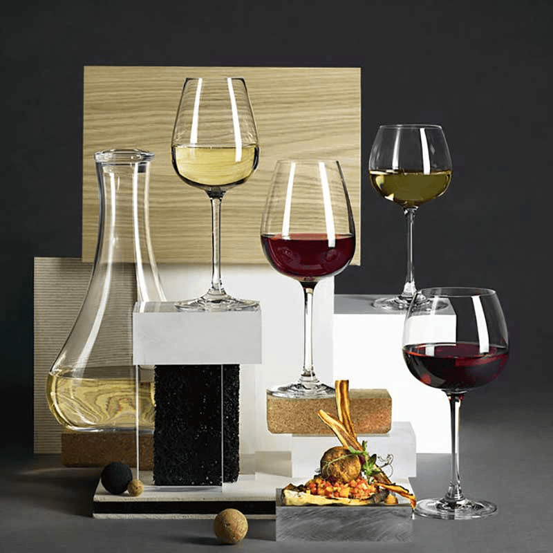 Purismo Set of 4 Red Wine Glasses, Clear