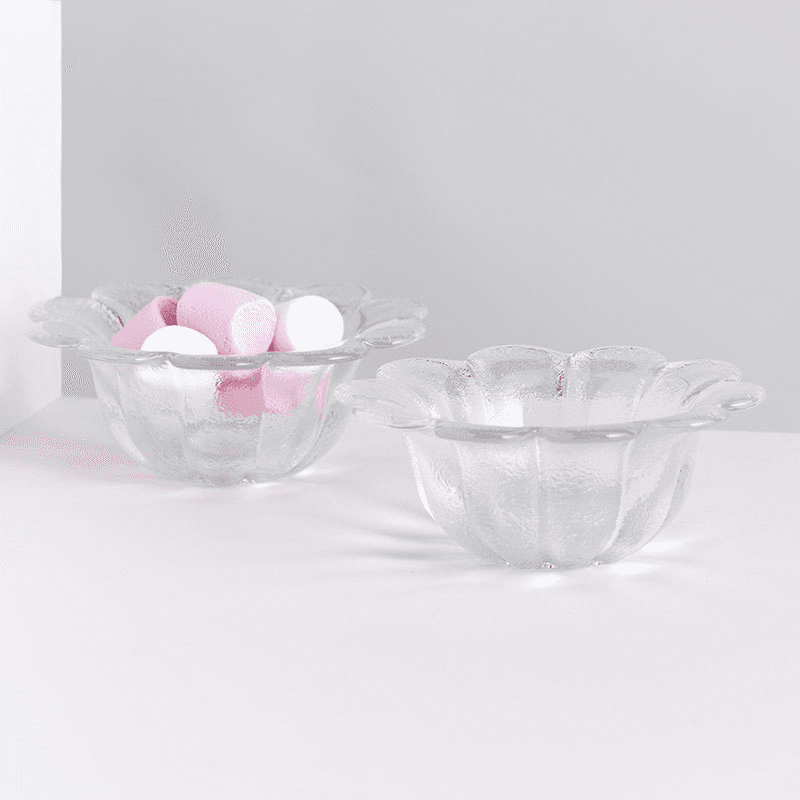 Daisy Set of 2 Dishes, Clear
