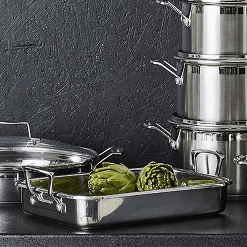 Impact Roaster with rack, stainless steel