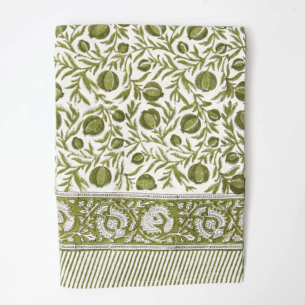 Pomegranate Tablecloth, Green