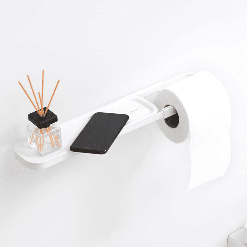MindSet Toilet Roll Holder with Shelf
