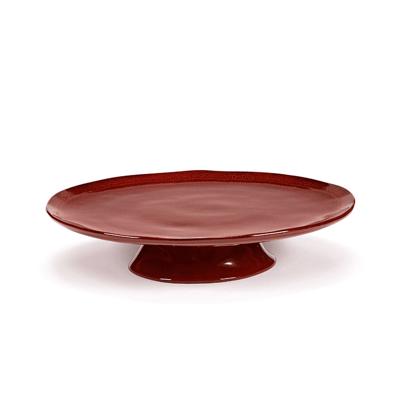 La Mère by Marie Michielssen Footed Plate, Red