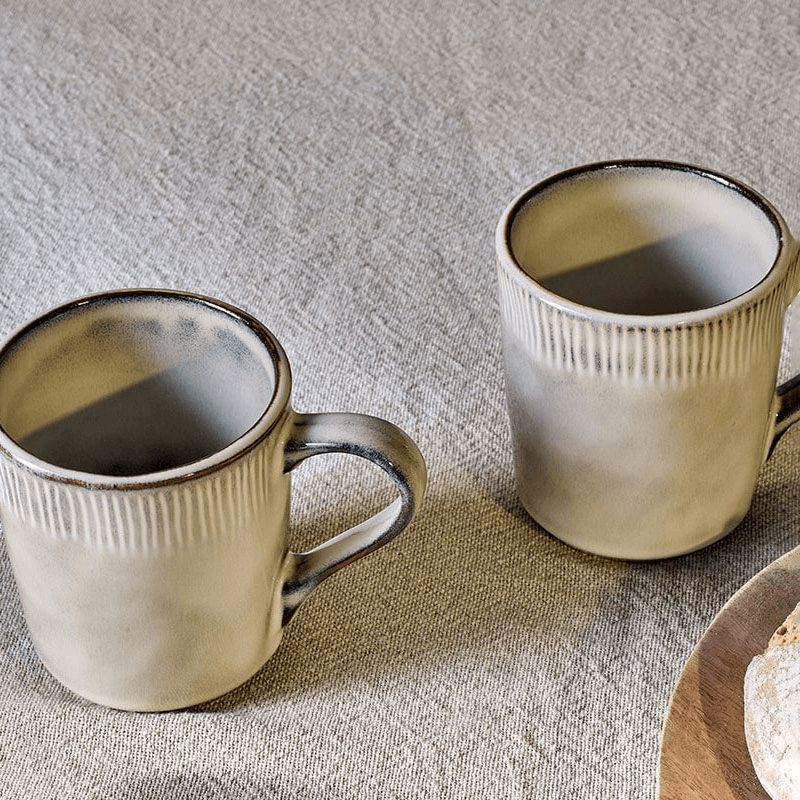 Malia Set of 2 Mugs, Cream