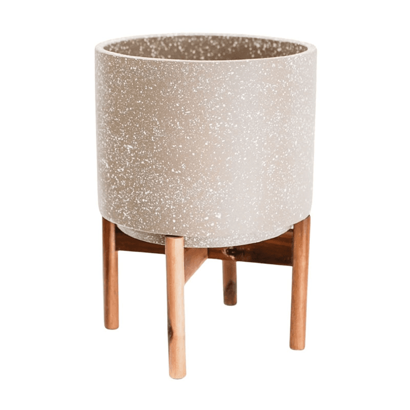 Valetta Speckled Planter with Stand