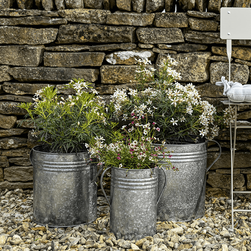 Set of 3 Planters, Grey