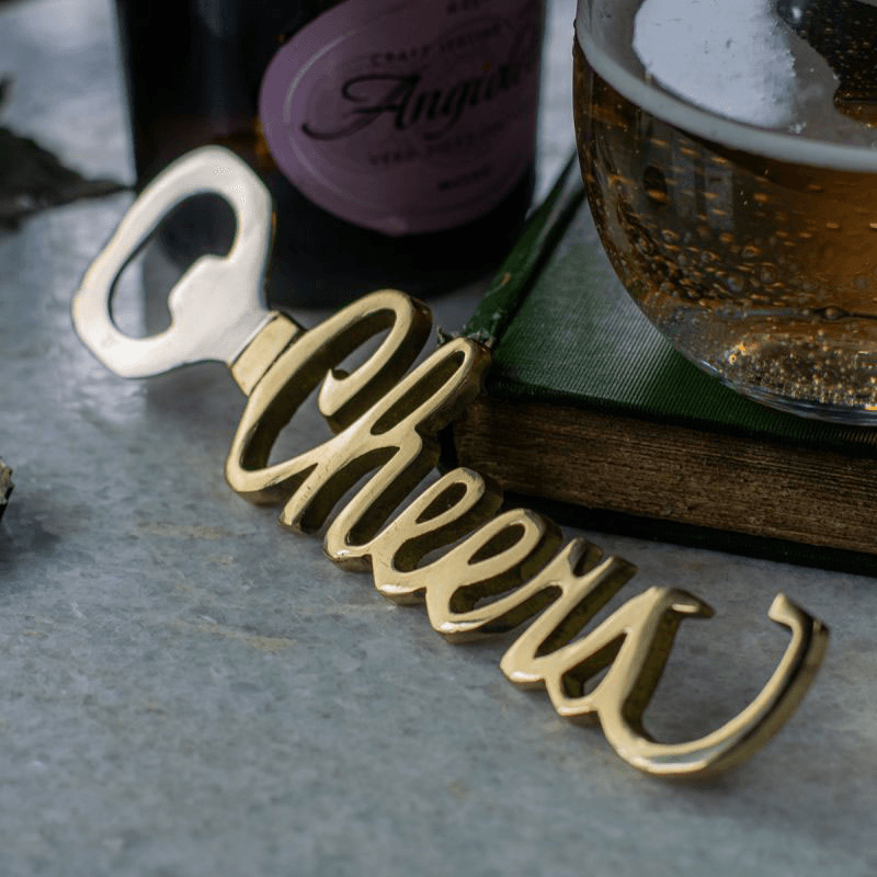 Cheers Bottle Opener, Gold