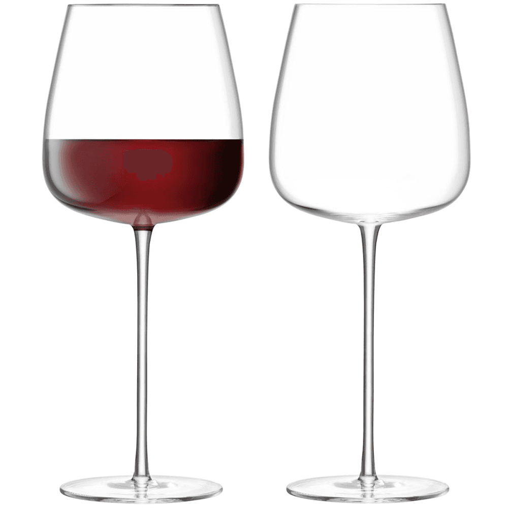 Wine Culture Pair of red wine goblets, clear