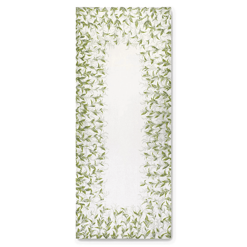 Lilly of the Valley Muguet' Linen Tablecloth, White