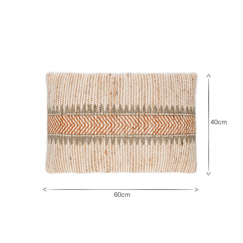 Zairya Jute & Cotton Cushion Cover