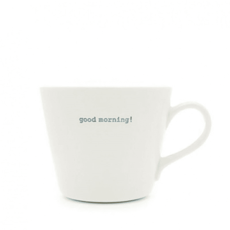 Good Morning' Mug, Blue