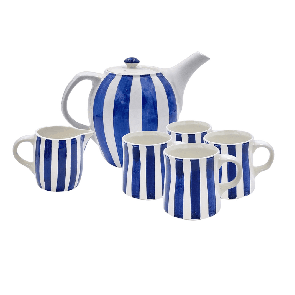 Stripes Tea Set, Navy Blue