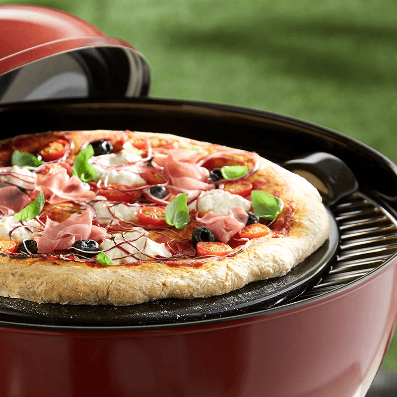 Ceramic Smooth Pizza Stone, Black