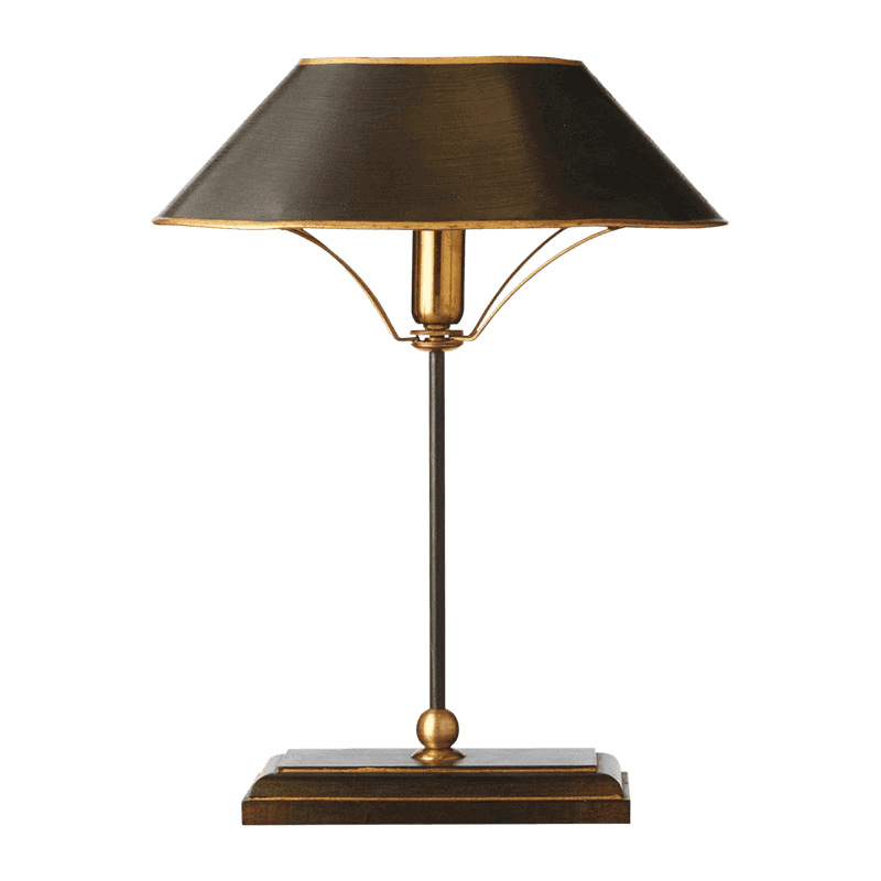 Grisewood Table Lamp and Shade, brass and iron