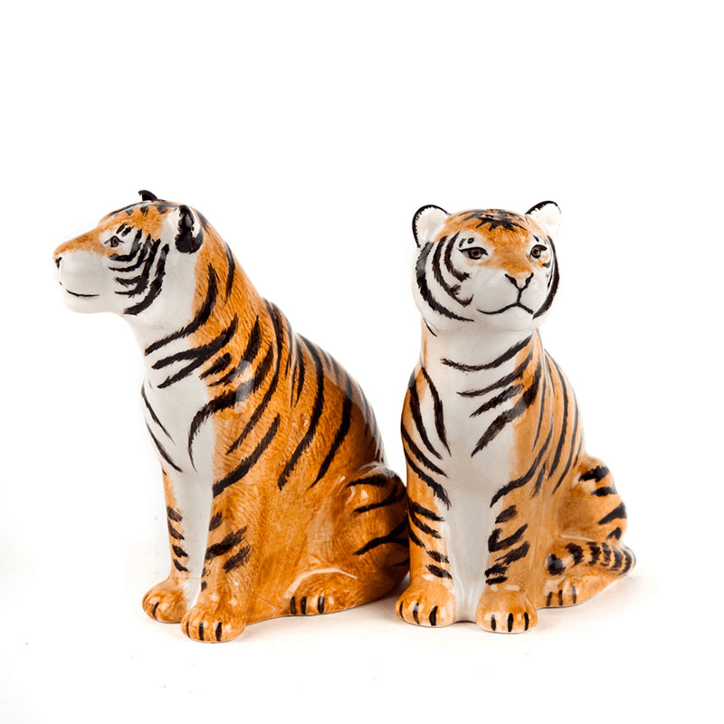 Tiger Salt & Pepper Shakers, Orange