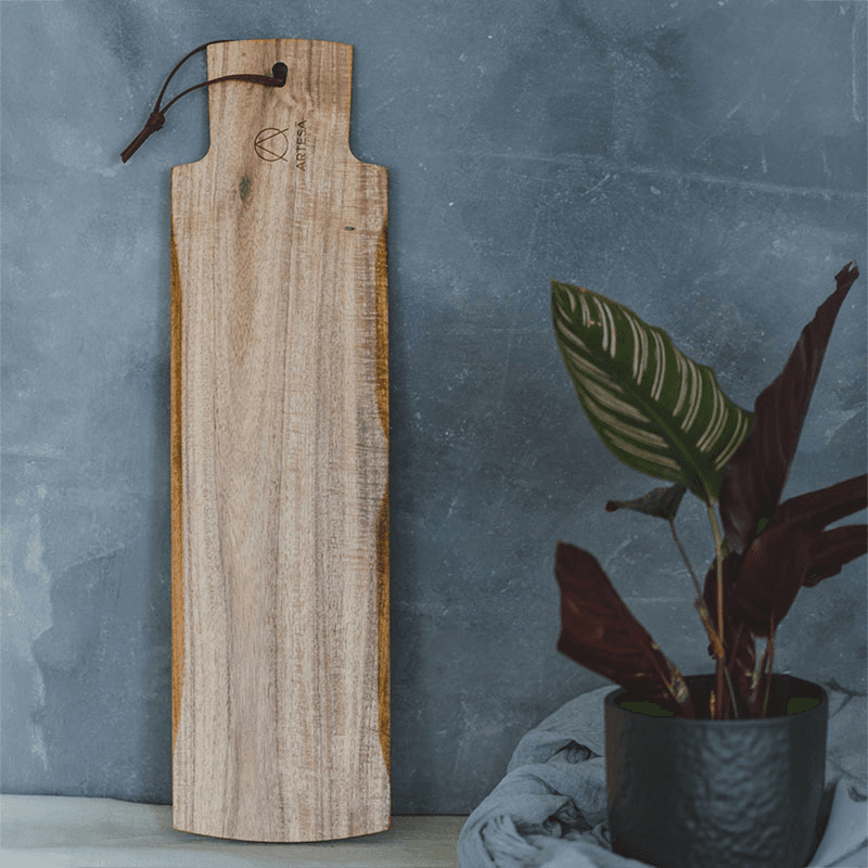 Serving plank/baguette board, acacia wood