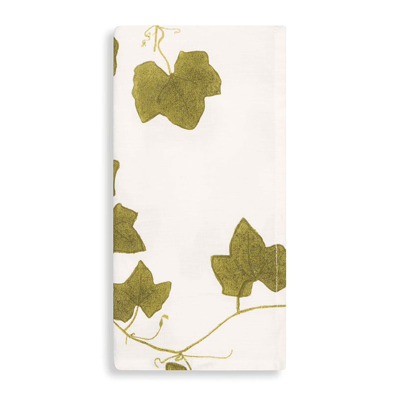 Ivy Herbarium Linen Napkin, Green