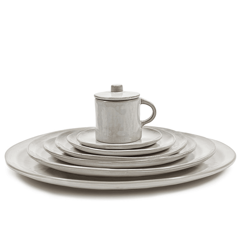 La Mère by Marie Michielssen Set of 2 Serving Plates, Off White