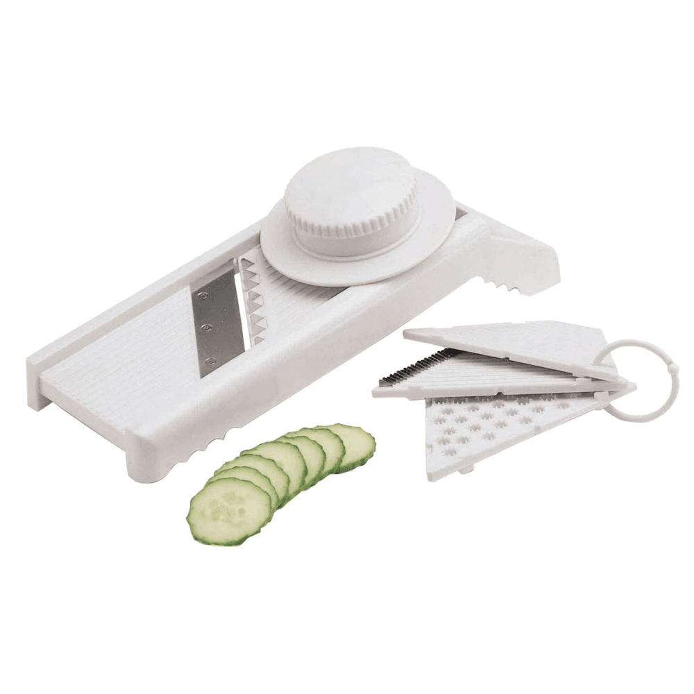 Mandoline and Grater with 4 Cutting Blades and Safety Guard
