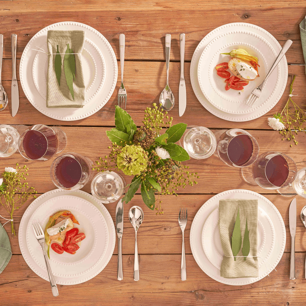 Collina 12 Piece Dinnerware Set, White