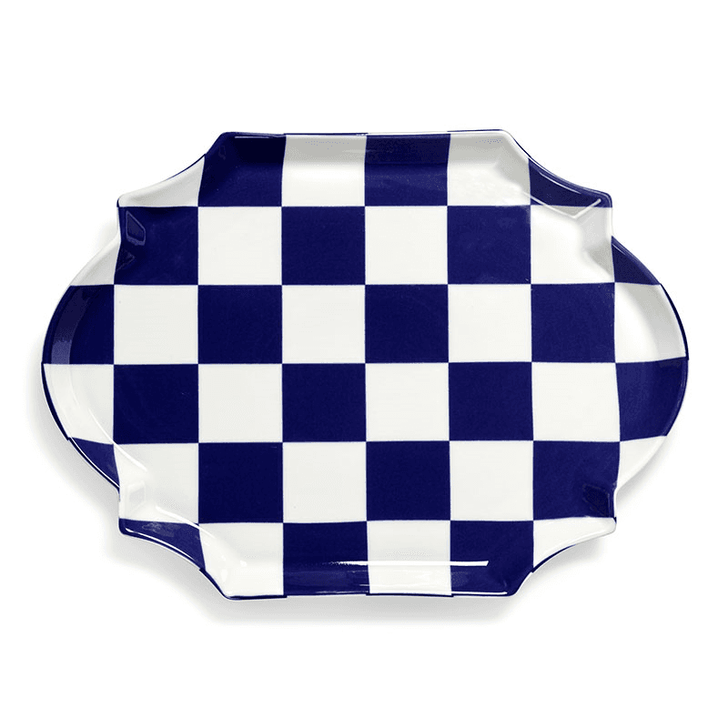Les Objets Mouleversants by Wouters&Hend Fete des Betes Oval Serving Plate, Blue