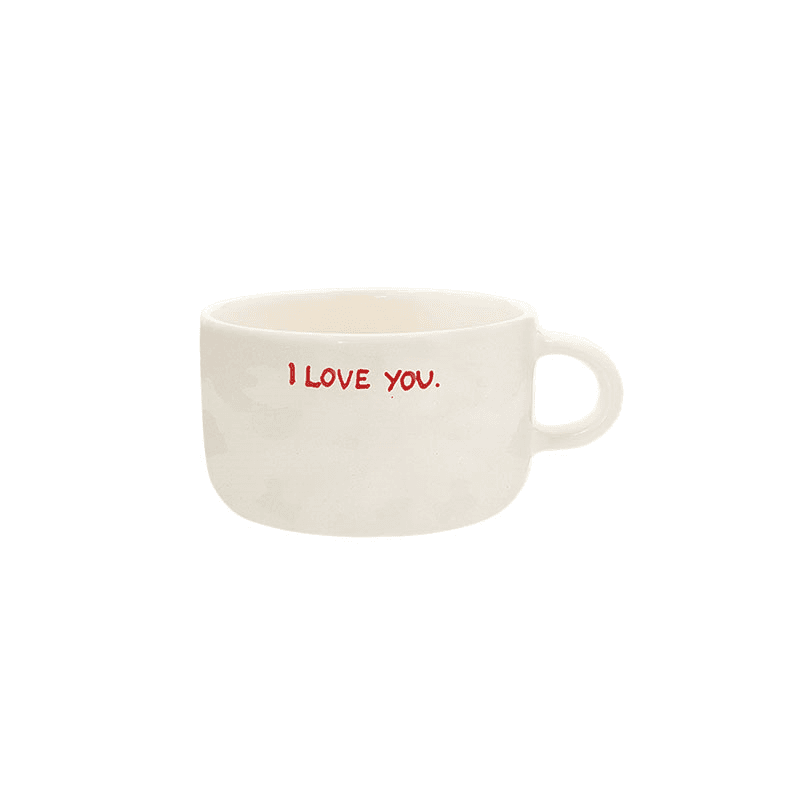 I Love You Cappuccino Mug, Red